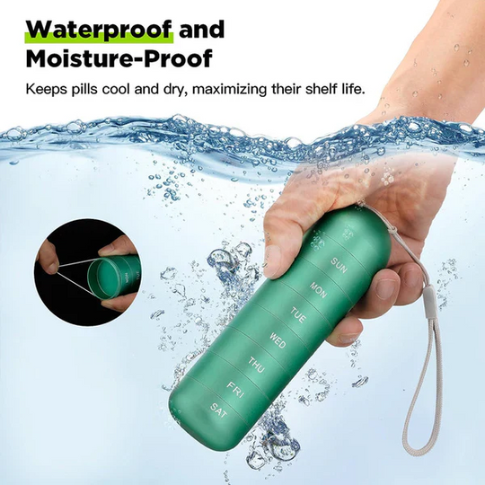 Aluminium Pill Organiser – 7 Days Travel Pill Case with Compartments