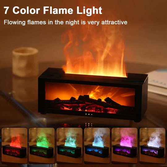 Air Humidifier and Air Purifier with Aromatherapy Flame Effect