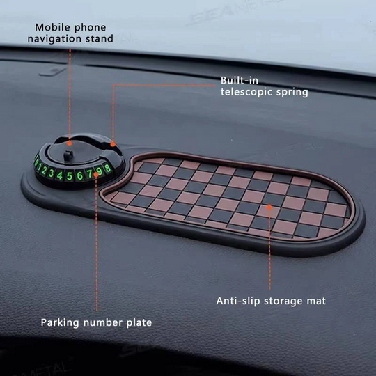 Universal Car Phone Holder with Anti-Slip Dash Mat