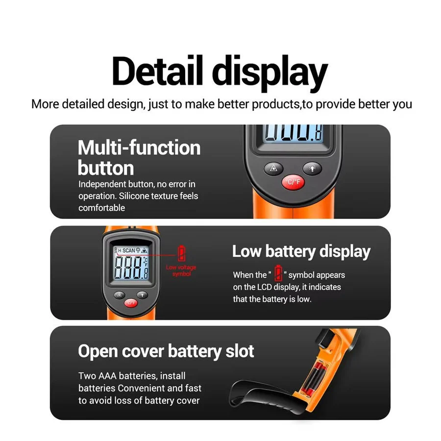 Infrared Laser Thermometer for Contact-Free Measurement