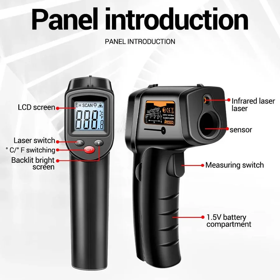 Infrared Laser Thermometer for Contact-Free Measurement
