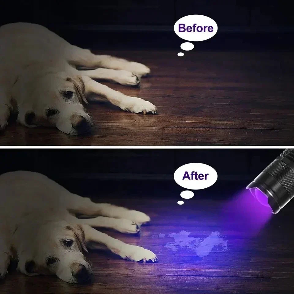 LED UV Flashlight - Ultraviolet Inspection Lamp for Pet Urine and Stain Detection