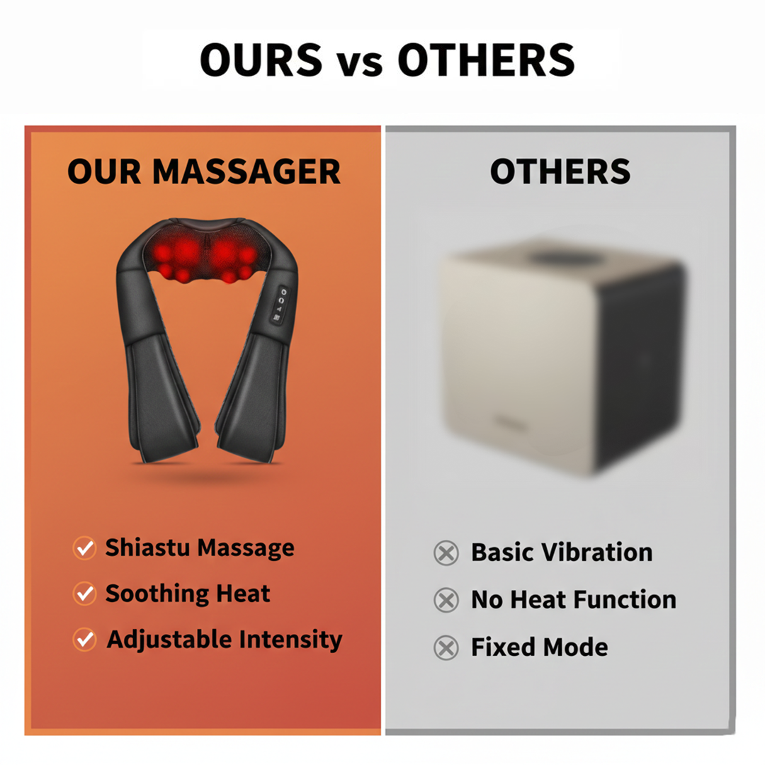 Neck and Shoulder Massager - Shiatsu - Heated