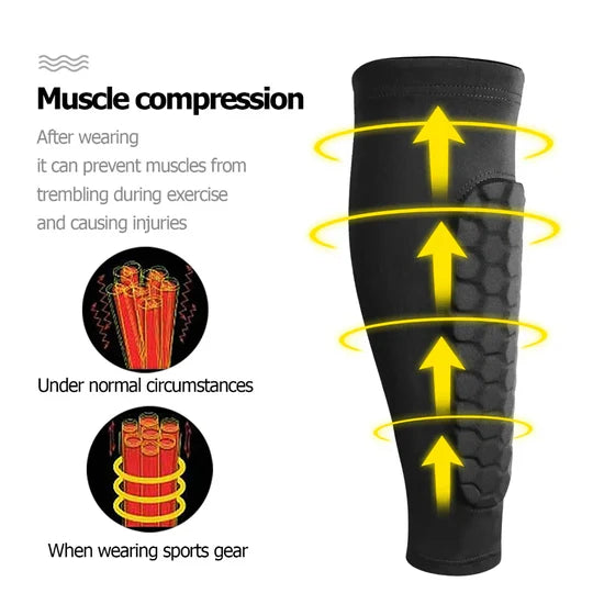 Shin Guards - Honeycomb Design - Sports Protection