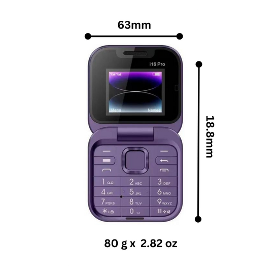 Compact Foldable Mobile Phone with Dual SIM Capability