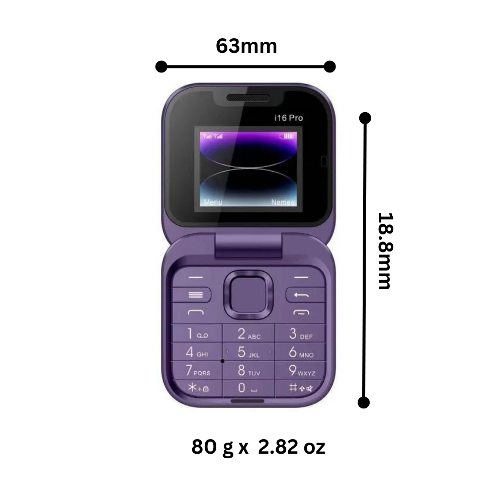 Compact Foldable Dual SIM Mobile Phone