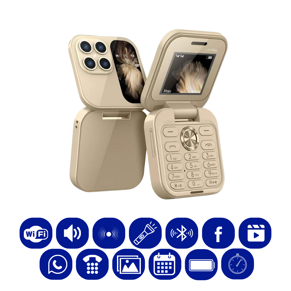 Compact Foldable Mobile Phone with Dual SIM Capability