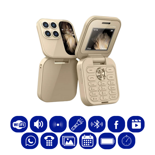 Compact Foldable Dual SIM Mobile Phone