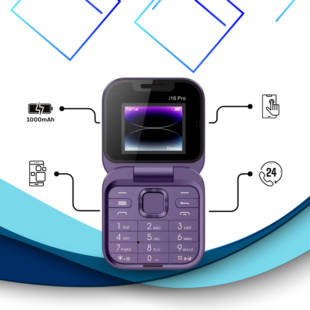 Compact Foldable Dual SIM Mobile Phone