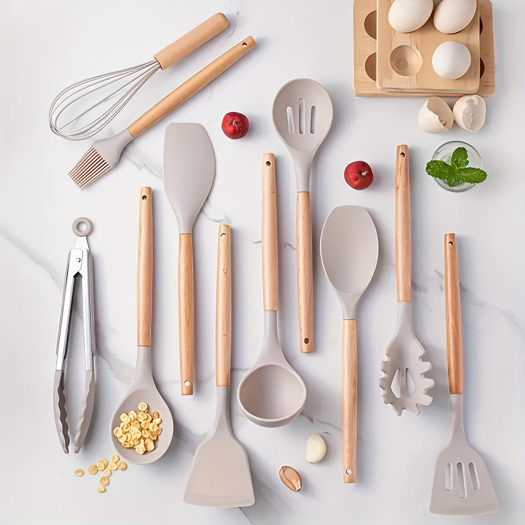 Silicone Kitchen Tools Set – Heat Resistant and Scratch Resistant