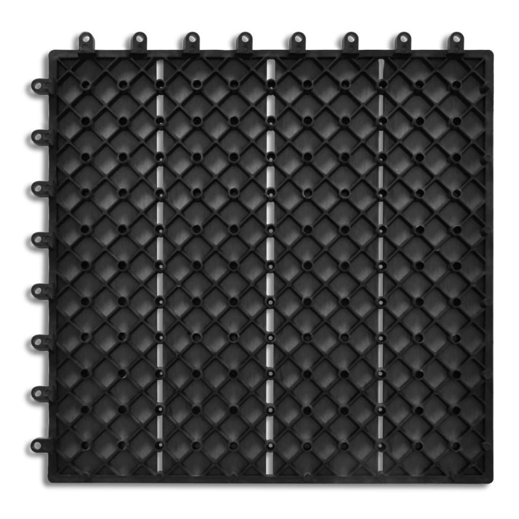 WPC Tiles 30x30cm - 11 Pieces, 1m², Grey