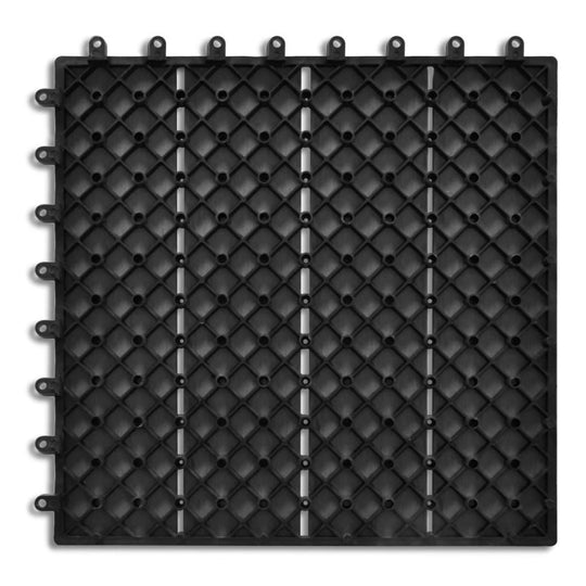 WPC Tiles 30x30cm - 11 Pieces, 1m², Grey