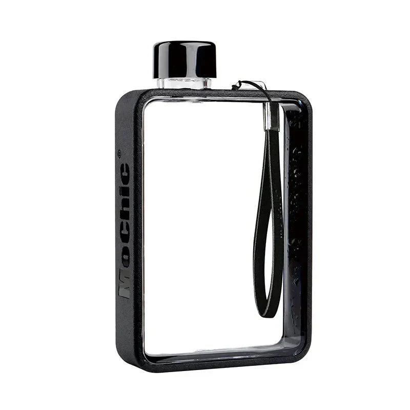 Flat Transparent Water Bottle