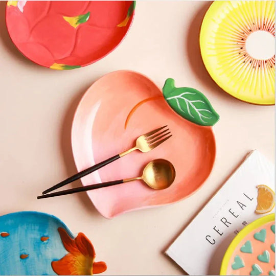 Vegetable Shapes Ceramic Salad Plate
