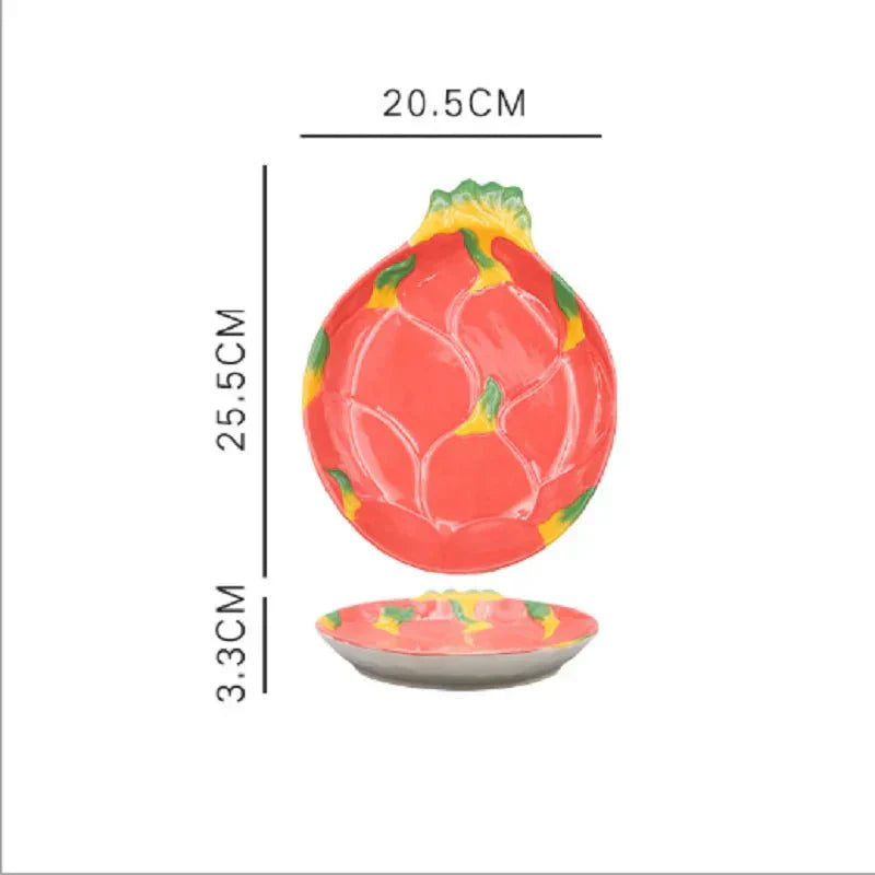 Vegetable Shapes Ceramic Salad Plate