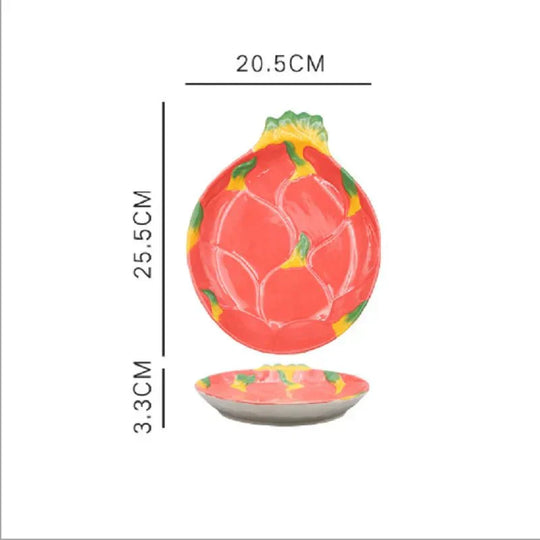 Vegetable Shapes Ceramic Salad Plate