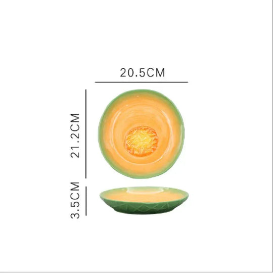 Vegetable Shapes Ceramic Salad Plate