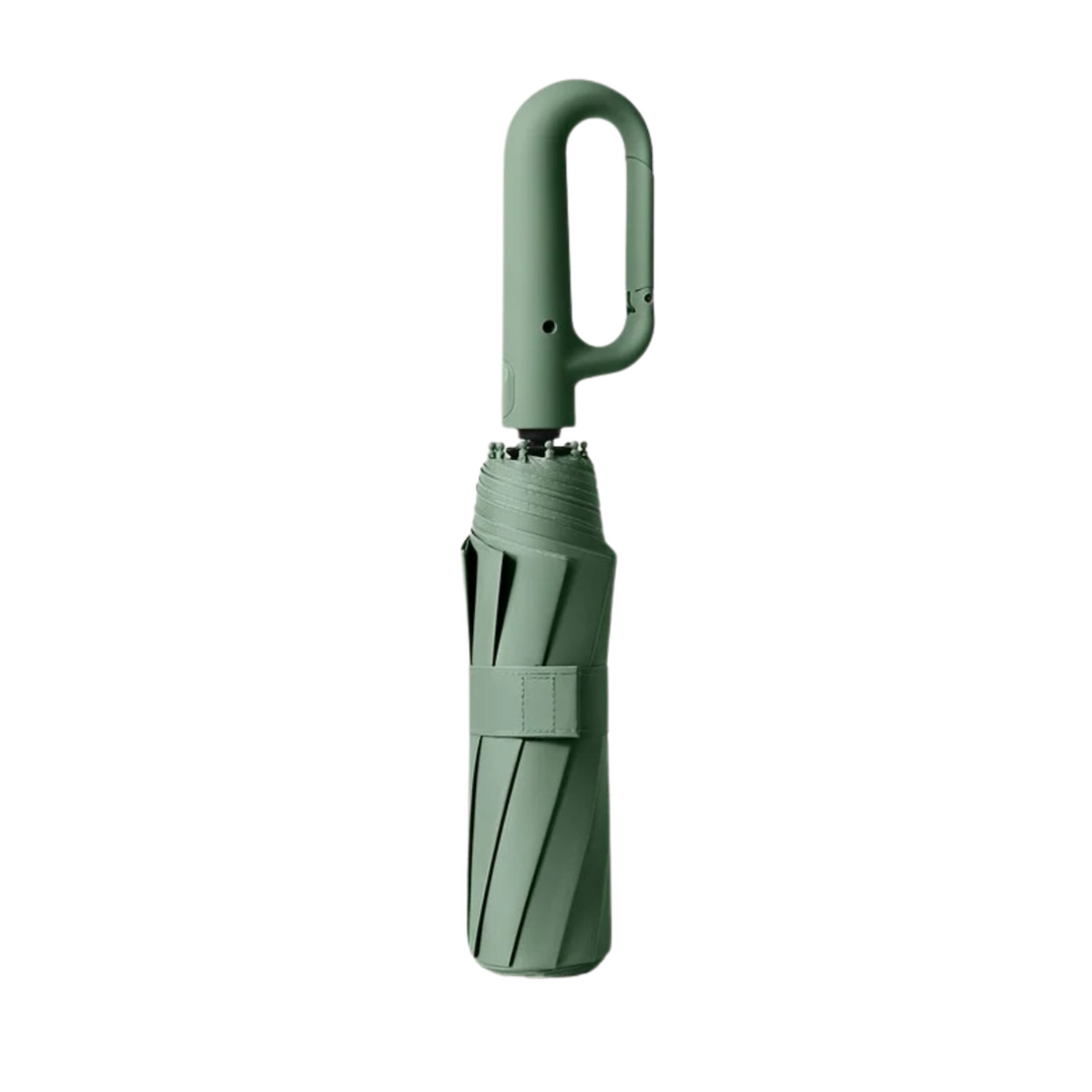 Wind-Resistant Automatic Folding Umbrella with Large Buckle Handle – Compact & Durable