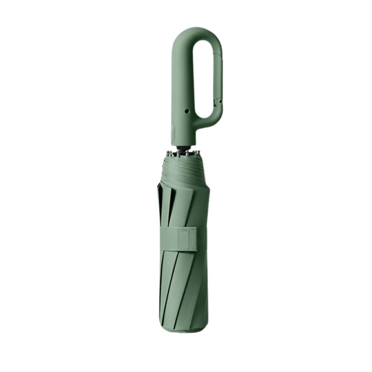 Wind-Resistant Automatic Folding Umbrella with Large Buckle Handle – Compact & Durable