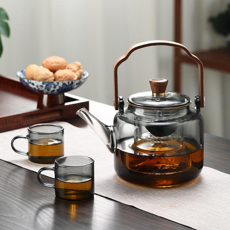 Grijzen Teapot | Wood & Glass Tea Maker