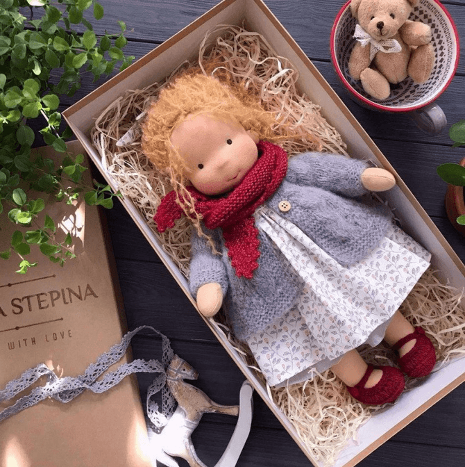 Handcrafted Waldorf Cuddle Doll | Soft, Organic & Non-Toxic