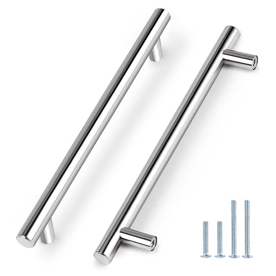 Brushed Nickel Modern Stainless Steel Drawer Hardware T-Bar Handles
