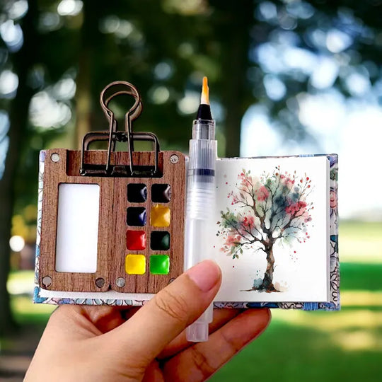 Mobile Watercolour Paint Box Set with 24 Colours