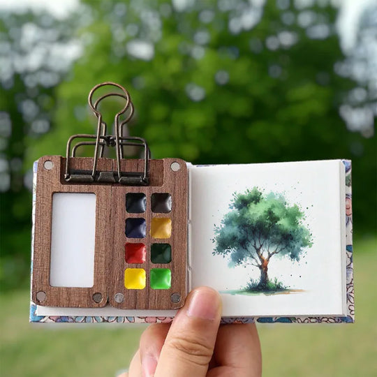 Mobile Watercolour Paint Box Set with 24 Colours