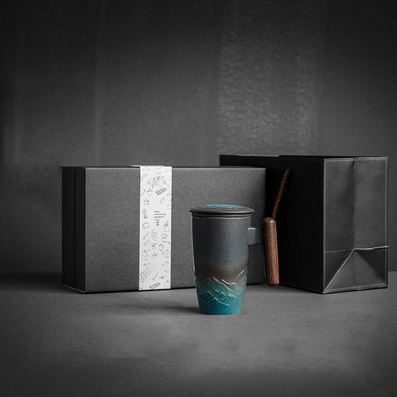 Large Ceramic Tea Cup with Lid