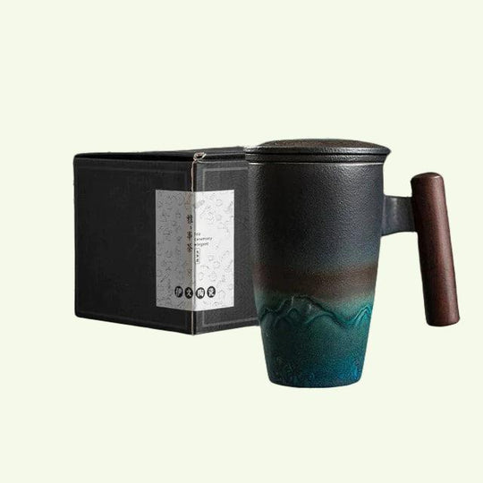 Large Ceramic Tea Cup with Lid