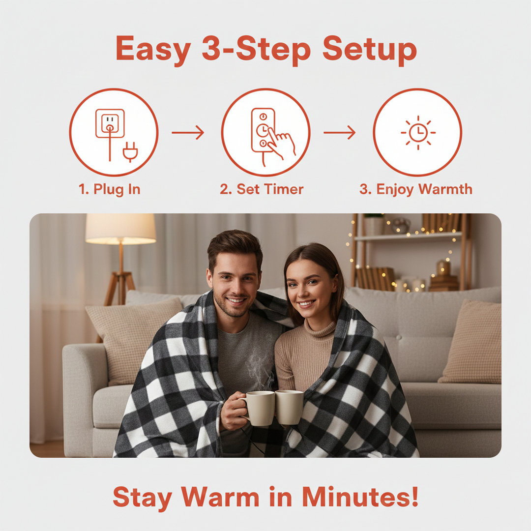 Electric Blanket - Adjustable Heat - Indoor Use