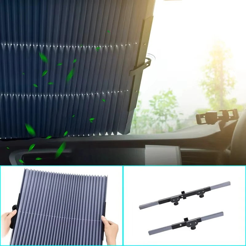 Car Sunshade - Retractable - Windshield Curtain