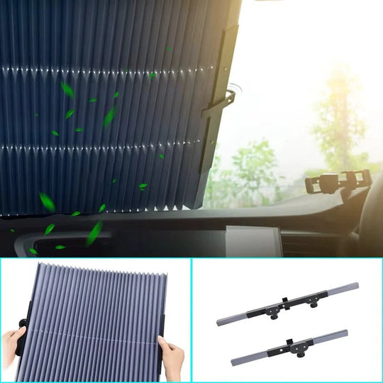 Car Sunshade - Retractable - Windshield Curtain
