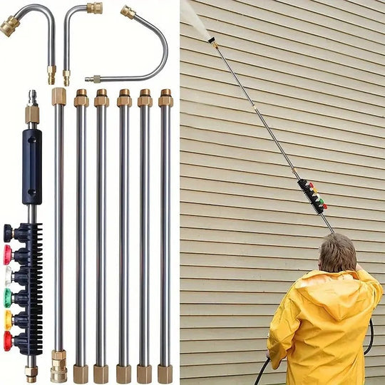 4000 PSI Telescopic High Pressure Washer Wand Set for Gutter & Roof Drainage & Wall Cleaning