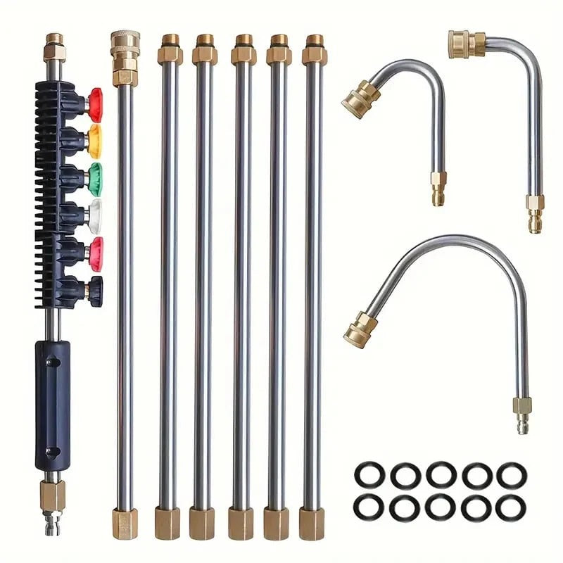 4000 PSI Telescopic High Pressure Washer Wand Set for Gutter & Roof Drainage & Wall Cleaning