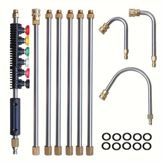 4000 PSI Telescopic High Pressure Washer Wand Set for Gutter & Roof Drainage & Wall Cleaning