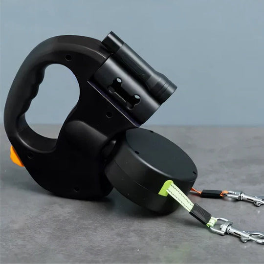 Dual Dog Leash - Tangle-Resistant Swivel - LED Feature
