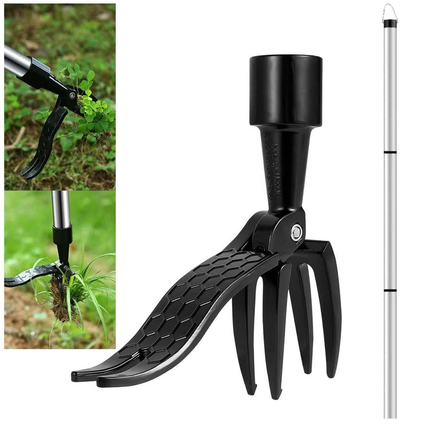 Stand Up Weed Puller Tool with Stick