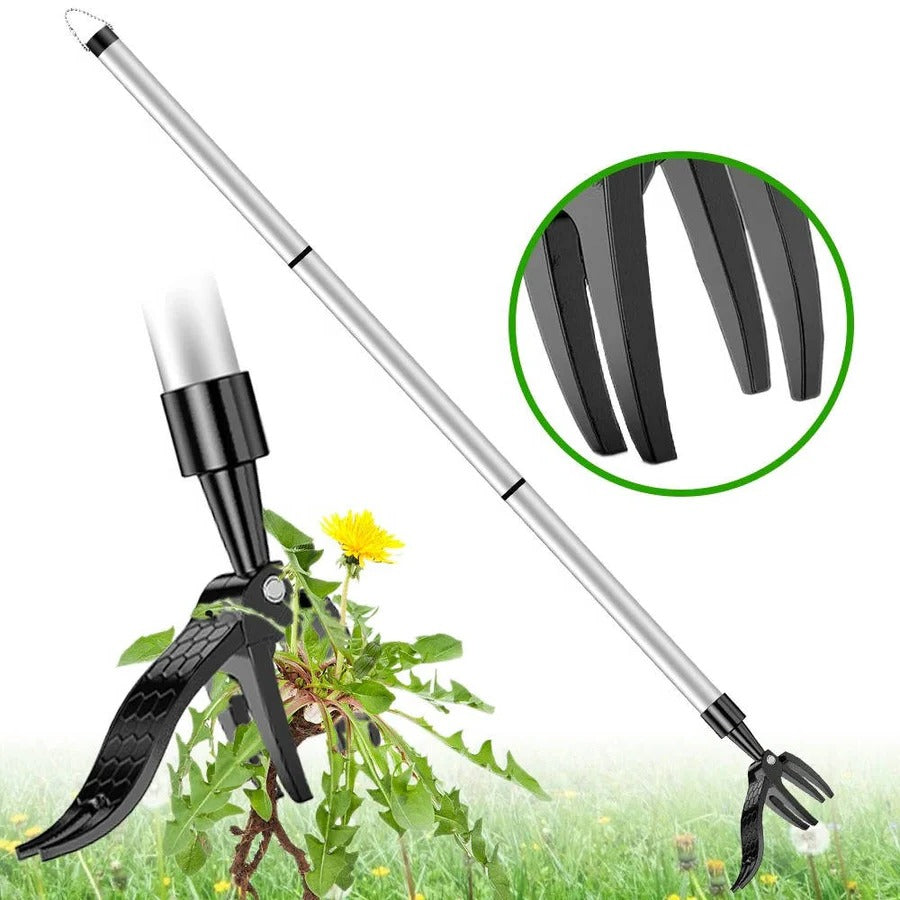 Stand Up Weed Puller Tool with Stick