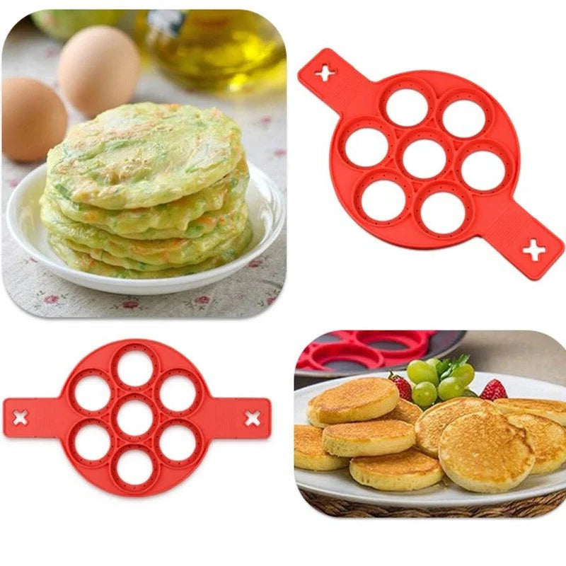 Non-Stick Aluminium Pancake Pan with Multiple Compartments, 15 in