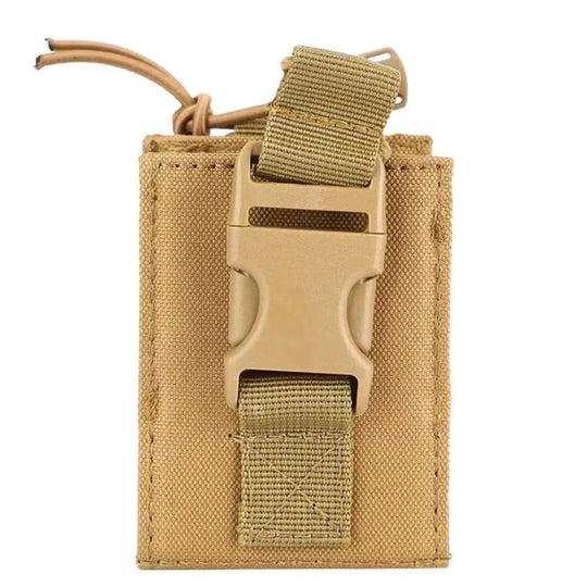 Durable 600D MOLLE Radio Holder Tactical Waist Carry Walkie Talkie Pouch