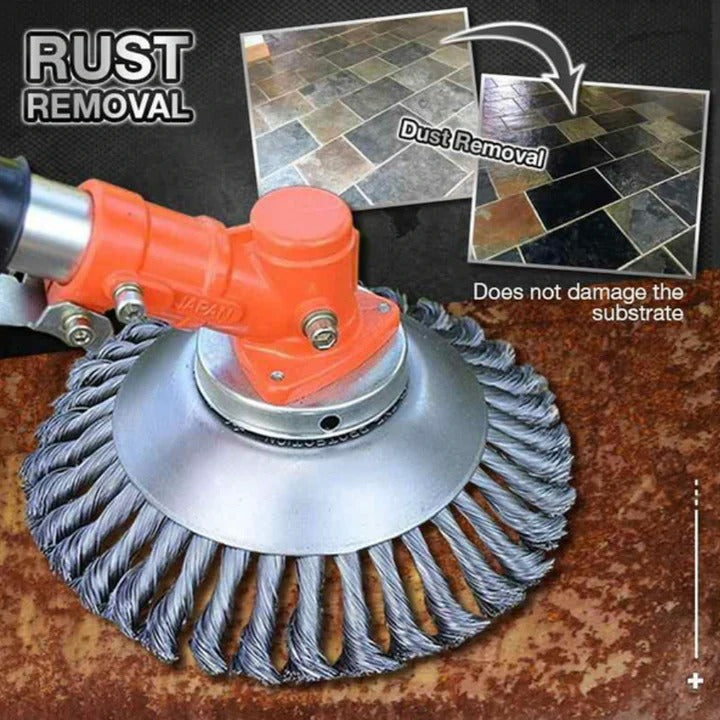 Steel Wire Weed Brush Attachment for Lawn Trimmer