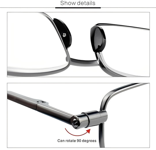 Lightweight Folding Reading Glasses with Compact Design