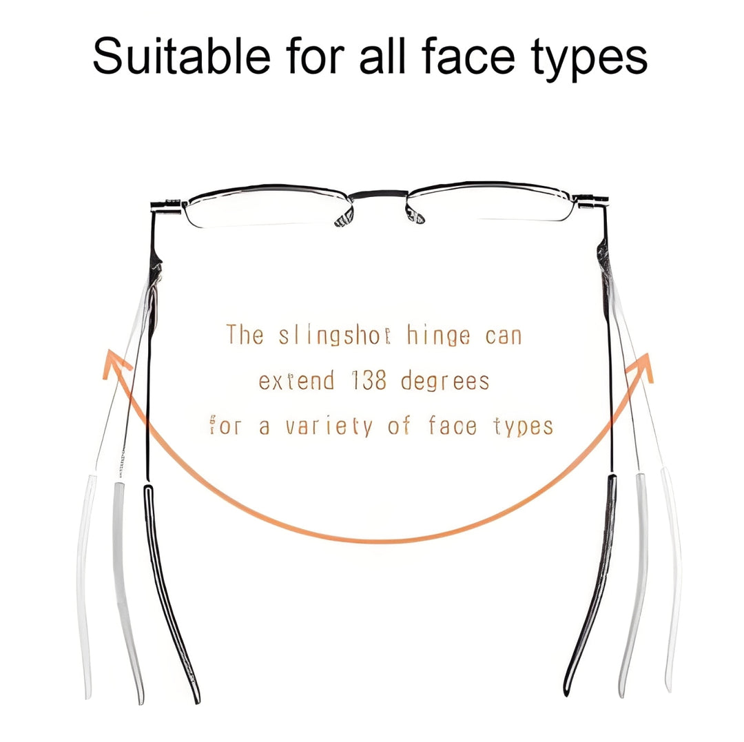 Lightweight Folding Reading Glasses with Compact Design