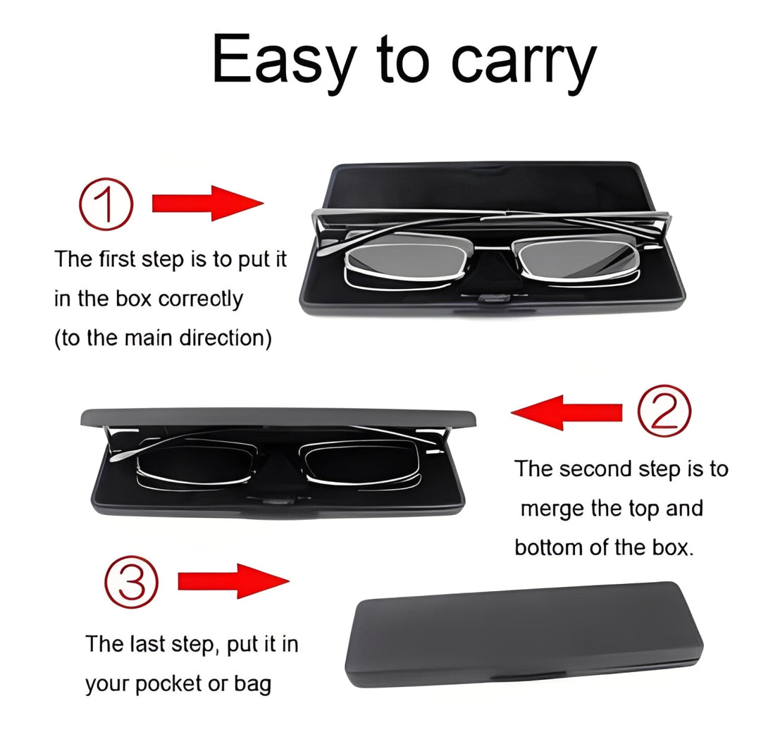 Lightweight Folding Reading Glasses with Compact Design