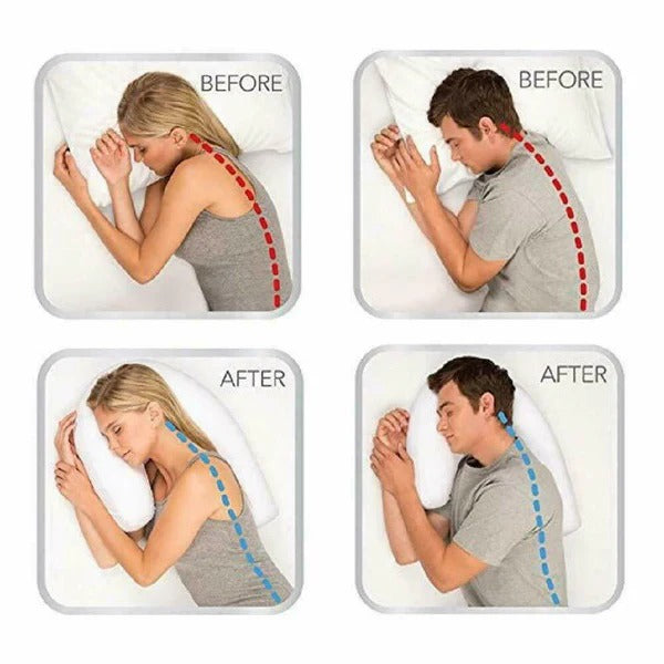 Ergonomic Side Sleeper Pillow – Soft Memory Foam with Ear Hole Support