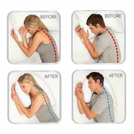 Ergonomic Side Sleeper Pillow – Soft Memory Foam with Ear Hole Support