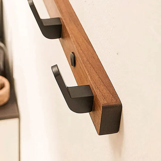Decorative Wall-Mounted Wood and Metal Coat Organiser