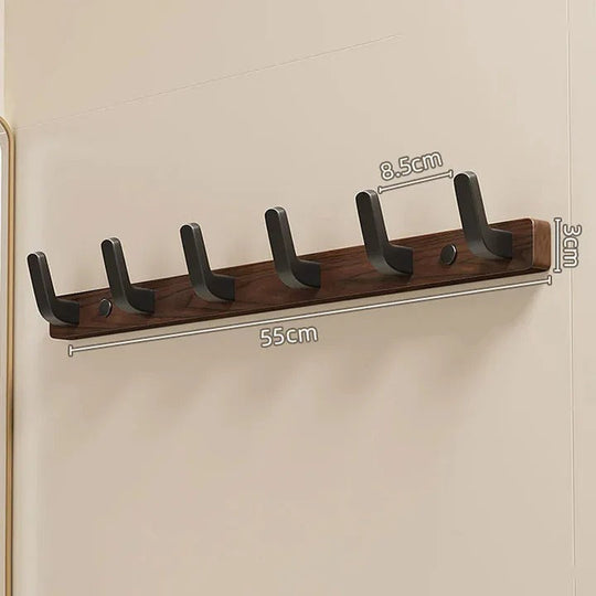 Decorative Wall-Mounted Wood and Metal Coat Organiser