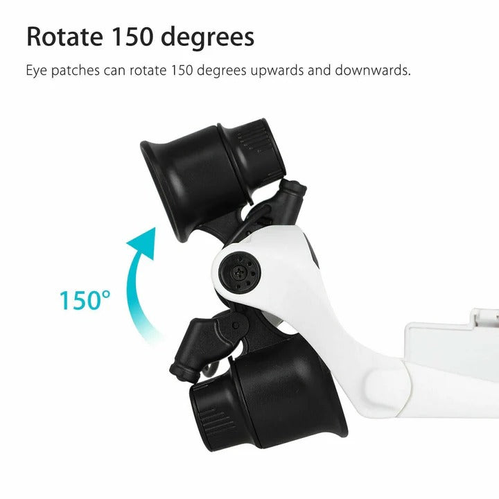 LED Headband Magnifier – Hands-Free Tool for Crafts & Jewellery
